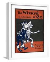 Illustrated Front Cover For the Novel 'The Wizard Of Oz' With the Scarecrow and the Tinman-William Denslow-Framed Giclee Print