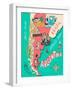 Illustrated Map of Argentina. Travel. Cartography-Daria_I-Framed Art Print