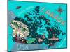 Illustrated Map of Canada. Travel. Cartography-Daria_I-Mounted Art Print