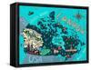 Illustrated Map of Canada. Travel. Cartography-Daria_I-Framed Stretched Canvas