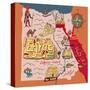 Illustrated Map of Egypt-Daria_I-Stretched Canvas