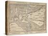 Illustrated Map of Europe, Magdeburg, Germany, 1598-Heinrich Buenting-Stretched Canvas