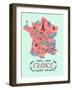 Illustrated Map of France. Travel-Daria_I-Framed Art Print