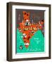 Illustrated Map of India-Daria_I-Framed Art Print