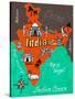 Illustrated Map of India-Daria_I-Stretched Canvas