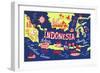 Illustrated Map of Indonesia-Daria_I-Framed Art Print