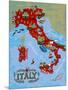 Illustrated Map of Italy. Travel-Daria_I-Mounted Art Print