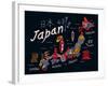 Illustrated Map of Japan-Daria_I-Framed Art Print