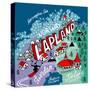 Illustrated Map of Lapland-Daria_I-Stretched Canvas