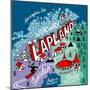 Illustrated Map of Lapland-Daria_I-Mounted Art Print