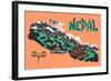 Illustrated Map of Nepal-Daria_I-Framed Art Print