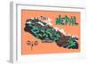 Illustrated Map of Nepal-Daria_I-Framed Premium Giclee Print