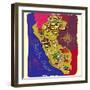 Illustrated Map of Peru. Travel-Daria_I-Framed Art Print