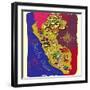 Illustrated Map of Peru. Travel-Daria_I-Framed Art Print