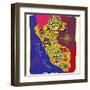 Illustrated Map of Peru. Travel-Daria_I-Framed Art Print