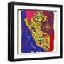 Illustrated Map of Peru. Travel-Daria_I-Framed Art Print