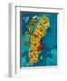 Illustrated Map of Sweden-Daria_I-Framed Art Print