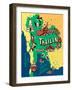 Illustrated Map of Thailand-Daria_I-Framed Art Print