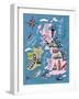 Illustrated Map of the UK and Ireland-Daria_I-Framed Art Print