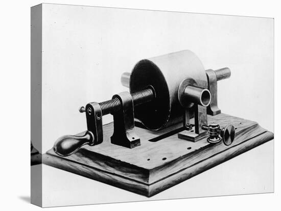 Illustrated Model of Edison's Original Phonograph-Frederic Lewis-Stretched Canvas