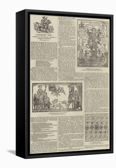Illustrated News, a Sketch of the Rise and Progress of Pictorial Journalism-null-Framed Stretched Canvas