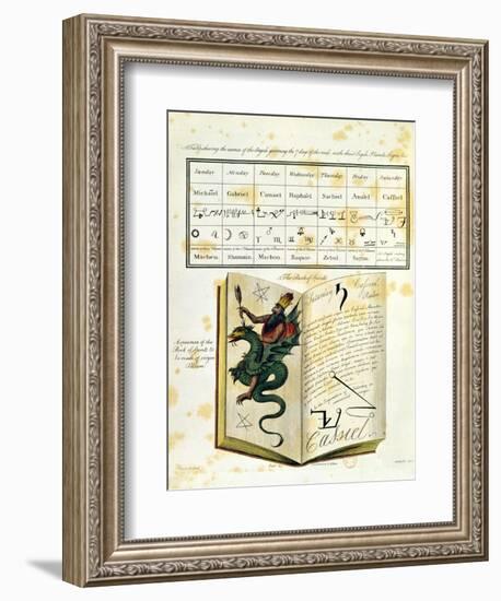 Illustrated Page from a Book of Magic "The Magus" by Francis Barrett, 1801-null-Framed Giclee Print