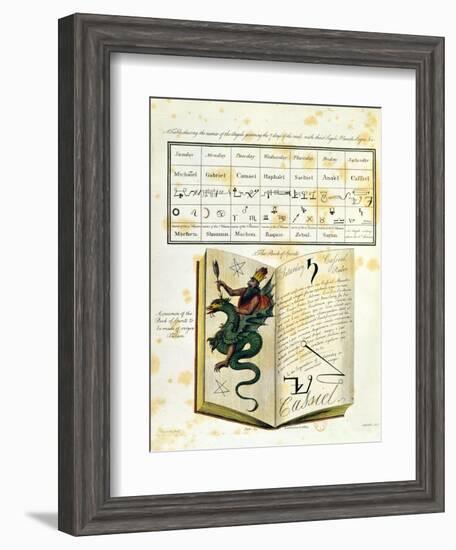 Illustrated Page from a Book of Magic "The Magus" by Francis Barrett, 1801-null-Framed Giclee Print