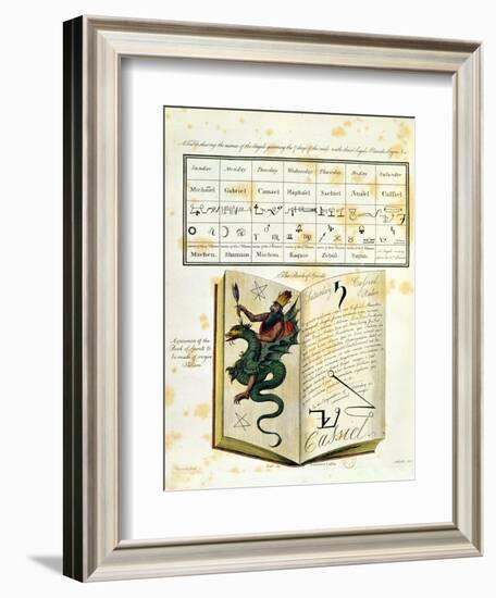 Illustrated Page from a Book of Magic "The Magus" by Francis Barrett, 1801-null-Framed Giclee Print