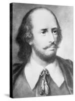 Illustrated Portrait of William Shakespeare-null-Stretched Canvas