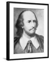 Illustrated Portrait of William Shakespeare-null-Framed Giclee Print