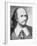 Illustrated Portrait of William Shakespeare-null-Framed Giclee Print