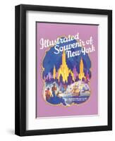 Illustrated Souvenir of New York City, Golden Hind-null-Framed Art Print