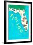 Illustrated State Maps Florida-Carla Daly-Framed Art Print