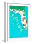 Illustrated State Maps Florida-Carla Daly-Framed Art Print