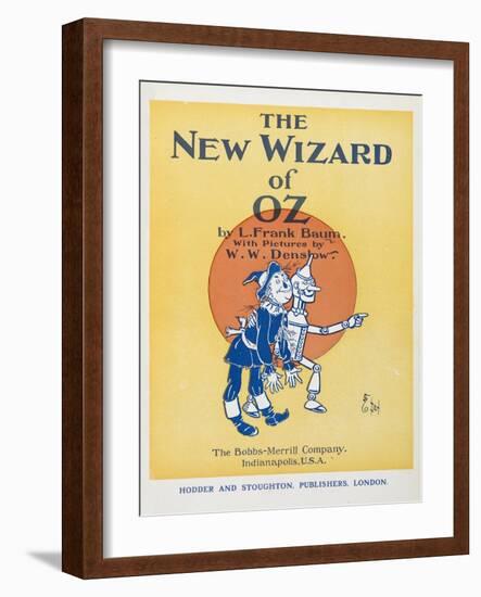 Illustrated Title Page Showing the Scarecrow and the Tin Woodman-William Denslow-Framed Giclee Print