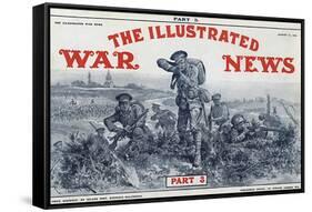 Illustrated War News Front Cover, Attacking Infantrymen-Richard Caton Woodville-Framed Stretched Canvas