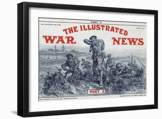 Illustrated War News Front Cover, Attacking Infantrymen-Richard Caton Woodville-Framed Art Print