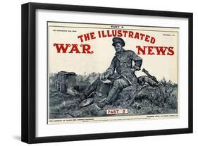 Illustrated War News Front Cover, Soldier Writing Letter-Richard Caton Woodville-Framed Art Print
