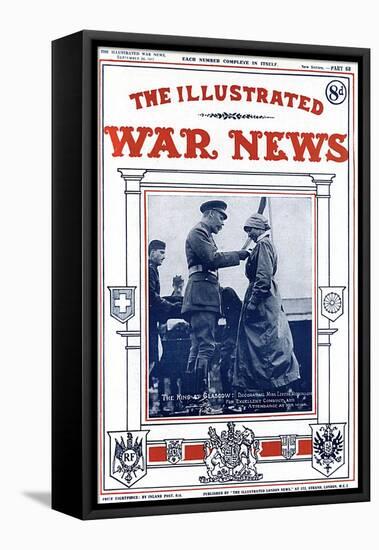 Illustrated War News - King Decorates Munition Worker-null-Framed Stretched Canvas