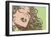 Illustrated Woman-Whoartnow-Framed Premium Giclee Print