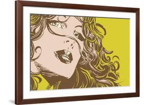 Illustrated Woman-Whoartnow-Framed Giclee Print