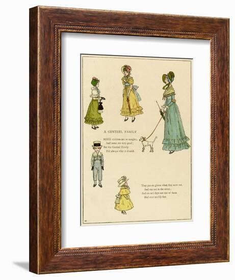 Illustration, a Genteel Family-Kate Greenaway-Framed Art Print