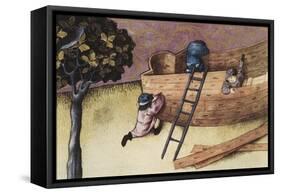 Illustration About the Teak Tree-null-Framed Stretched Canvas