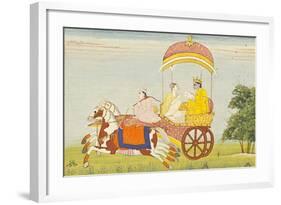 Illustration aus einem indischen Epos. Um 1820-null-Framed Giclee Print