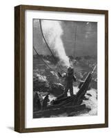 Illustration Based on the First Underwater Photograph of a Diver-null-Framed Photographic Print