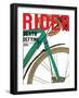 Illustration Bicycle Race Rider For Apparel-studiohome-Framed Art Print
