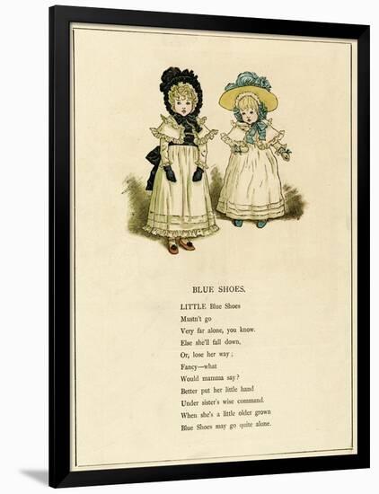 Illustration, Blue Shoes-Kate Greenaway-Framed Art Print