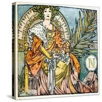 Illustration by Alphonse Mucha from Clio a Work by French Author Anatole France. 1900. Mucha (1860-Alphonse Marie Mucha-Stretched Canvas