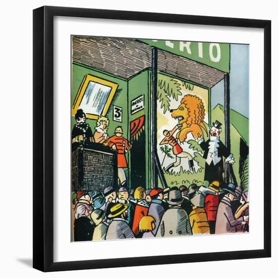 Illustration by Andre Helle from Fables De La Fountaine, 1922-Andre Helle-Framed Giclee Print