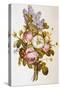 Illustration Depicting a Bouquet of Roses and Lilacs-Bettmann-Stretched Canvas